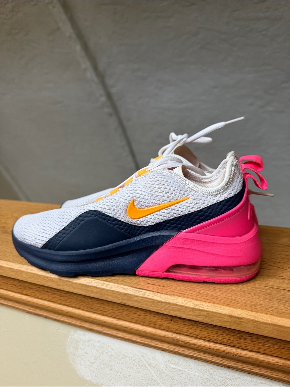 Nike Women's White, Navy, Pink & Yellow Athletic Sneakers